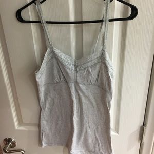 Forever 21 camisole grey and white stripes size M